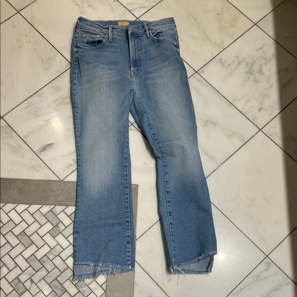 MOTHER Light Blue Ankle Jeans